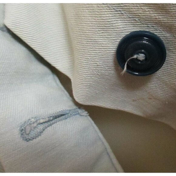 Vintage Cape Jacket Womens Medium 1960's RAW DENIM HOODED Distress Trash - Picture 3 of 7